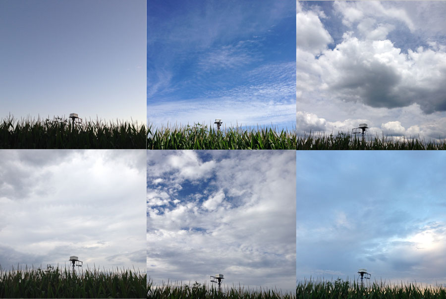 Ever-changing sky conditions greatly affect the spectral reflectance of land surface.